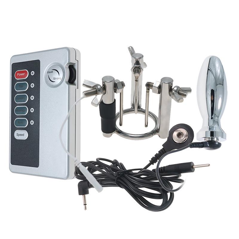 Electric Shock Anal Beads & Dilator Set for Men