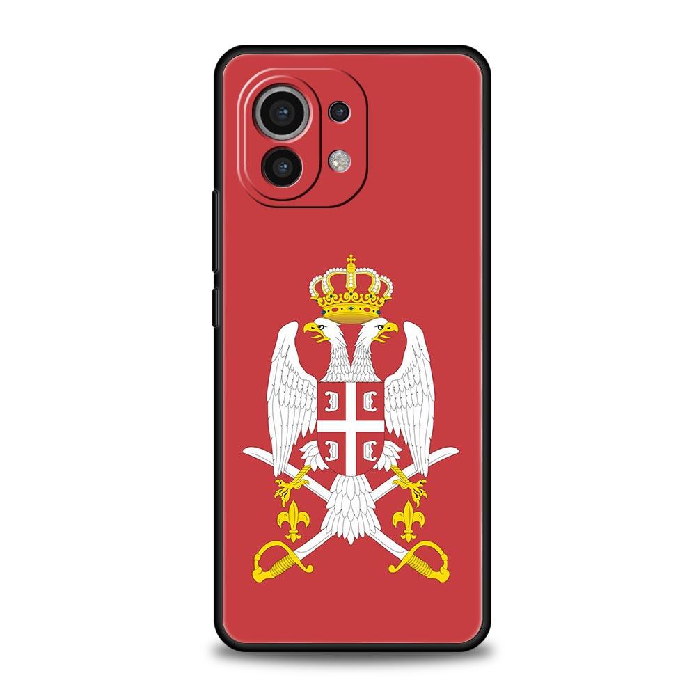

Serbia flag Badge Phone Case For Xiaomi Mi 15 14 14T 13T 12T Pro 12 13 11 Lite 5G 11T Poco X6 X7 X5 Pro Soft TPU Cover For Xiaomi Mi 11