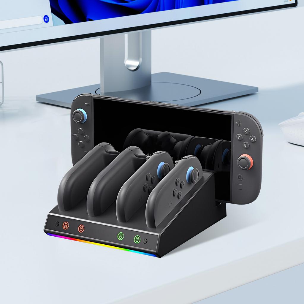 4-in-1 Cooling Charging Dock TV Expansion Base Charging Stand Station Charged Docking Station for Switch 2
