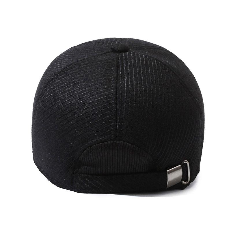 Mittleres Alter Kappe Herren Herbst Winter Baseballmütze Warmer Gehörschutz Alter Mann Baumwollkappe Outdoor Samt Dicke Schirmmütze
