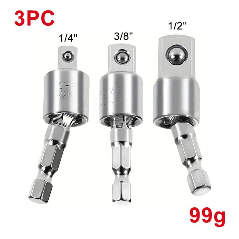 

3 шт. 360° электрическая дрель пневматическая отвертка рукав универсальный адаптер шестигранная ручка к квадратной головке вращающийся адаптер соединительный стержень инструмент