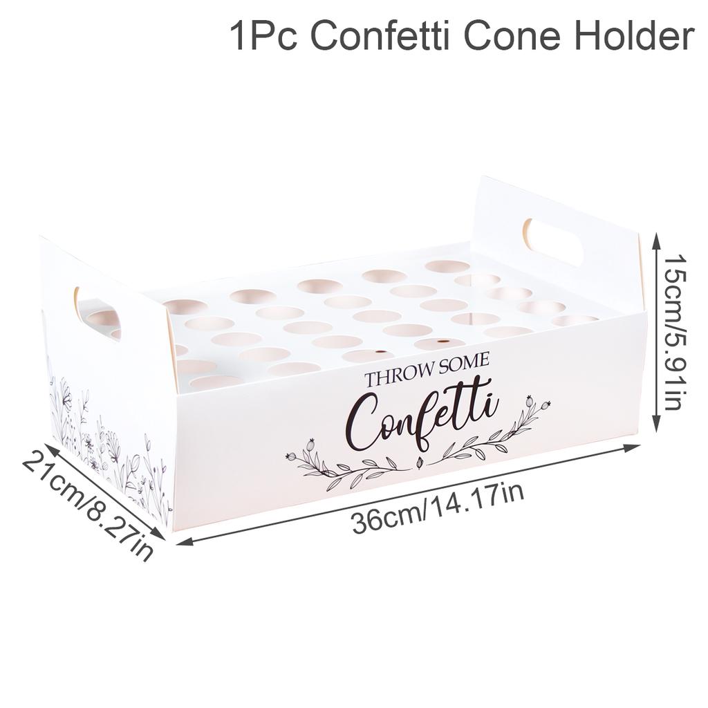Wedding Kraft Paper Tray Confetti Cone Stand Box Tray For Wedding Decoration Flower Confetti Cones Rustic Wedding Paper Holder