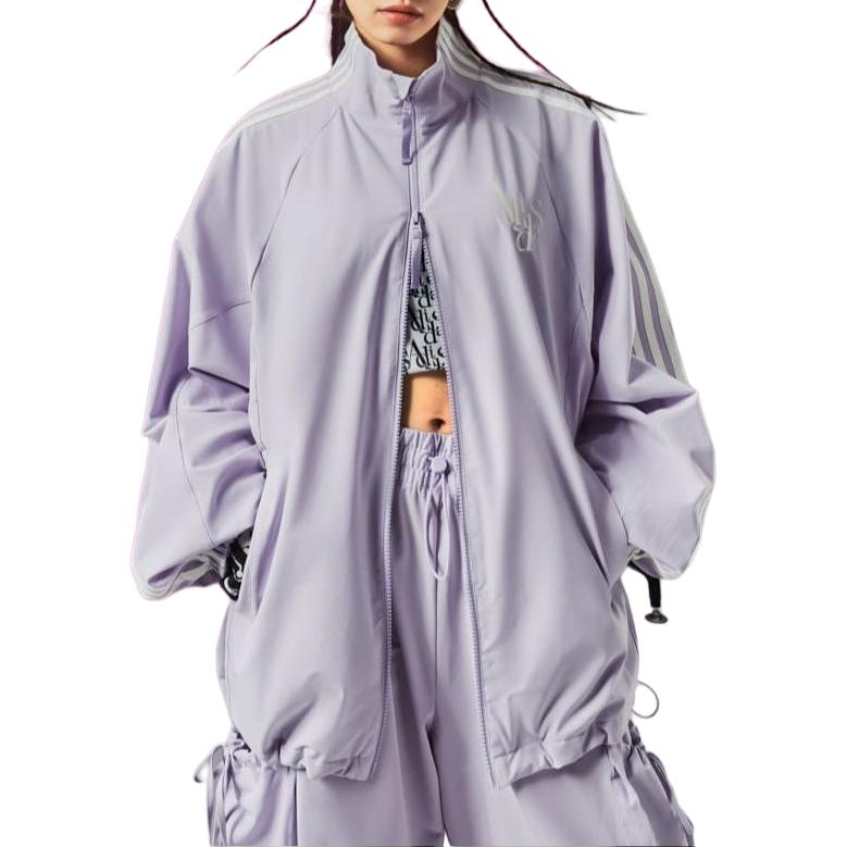 adidas Giacca da ballo con stampa di lettere Giacca da donna Argento Viola JI9767