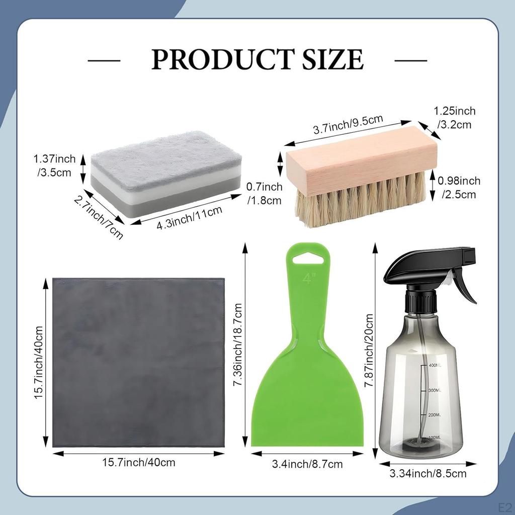 7x Grave Cleaning Headstone Cleaner Kit Stone Tool Spray Bottle Multipurpose