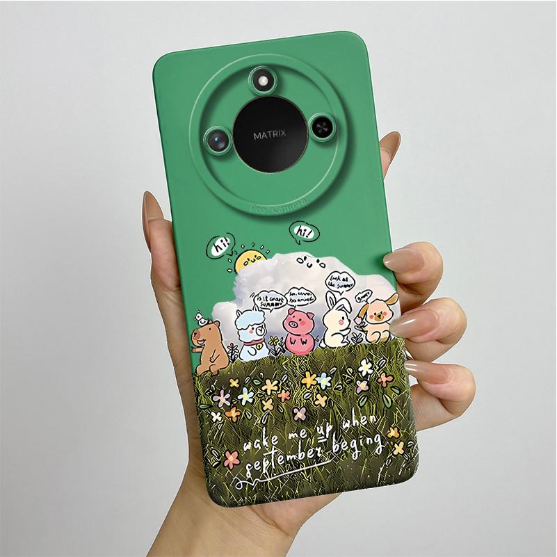 For Honor X9C Smart Phone Case X9cSmart Soft Silicone Funda Sweet Painted Fashion Cartoon Protective Capa Lovely Printing Cover