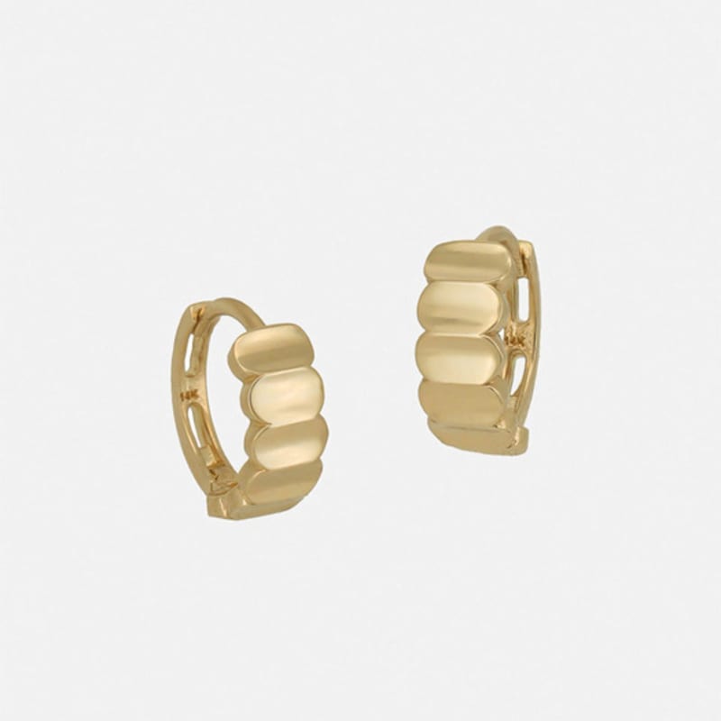 youngglow 14k fence cutting one touch earring