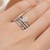 4 Pcs Stackable Rings for Women, Sparkly Cubic Zirconia Rings, Minimalist Statement Wedding Engagement Promise Rings