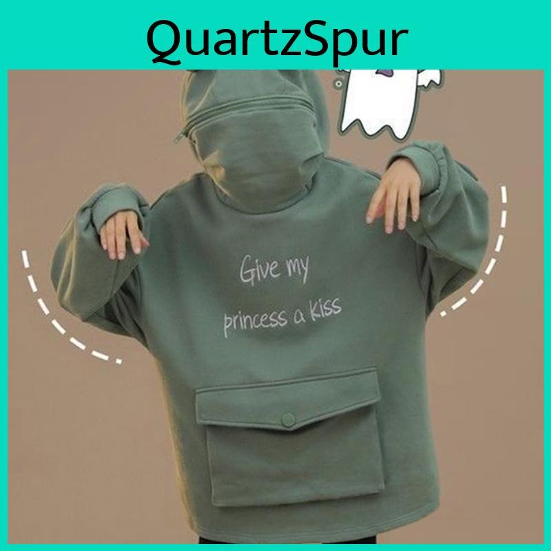 Loose Thick Women Oversize Autumn Sweatshirt Harajuku Letters Printed Frog Casual Hooded Hoodies Thicken Pullover Female