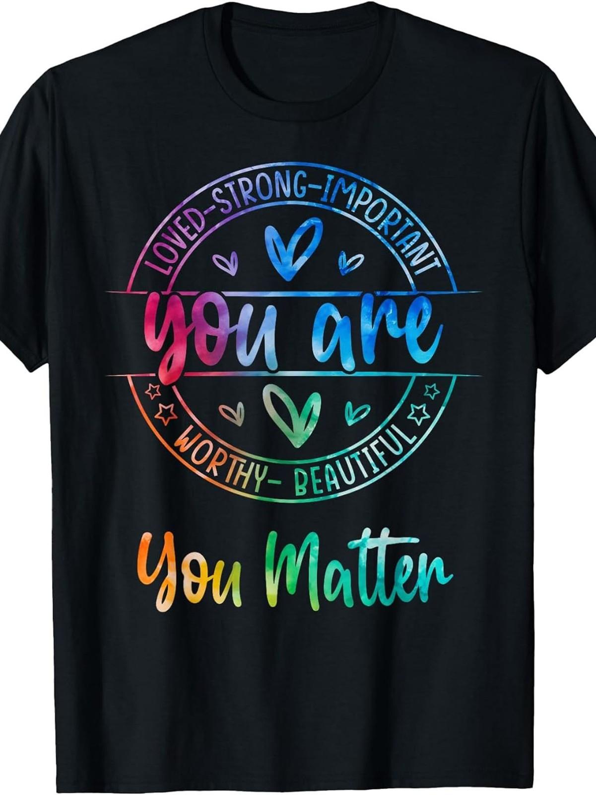 You Matter Kindness Mental Health Awareness Warrior Tie Dye T-Shirt, Men s siz S разноцветный