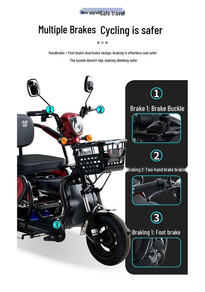 Compact Electric Tricycle for Adults: Senior-Friendly Commuter Scooter