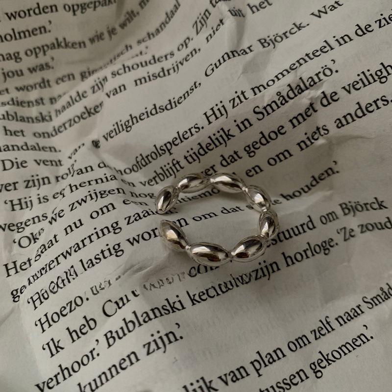 S925 Sterling Silver Korean Style Adjustable Open Ring for Women - Niche Light Luxury Trendy Colorfast High-End Feel