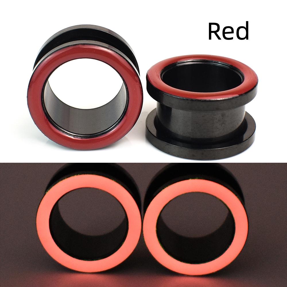 

3-30 мм, що світяться в темряві, порожнисті вушні датчики, тунелі, що світяться, що загвинчуються, затички для вух, розтяжка, ювелірні вироби для пірсингу 10mm