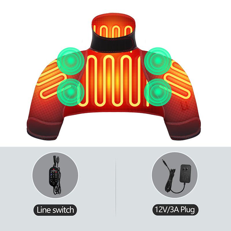 Heating Electric Shoulder Neck Pad Massager Multi Function Key Adjustment Heated Shawl Muscle Relaxation Cervical Massager