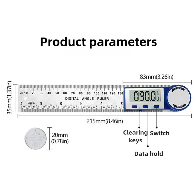 New Digital Angle Finder Protractor Multi-purpose Ruler Protractor Woodworking Construction Angle Ruler Portable Gauging Tools