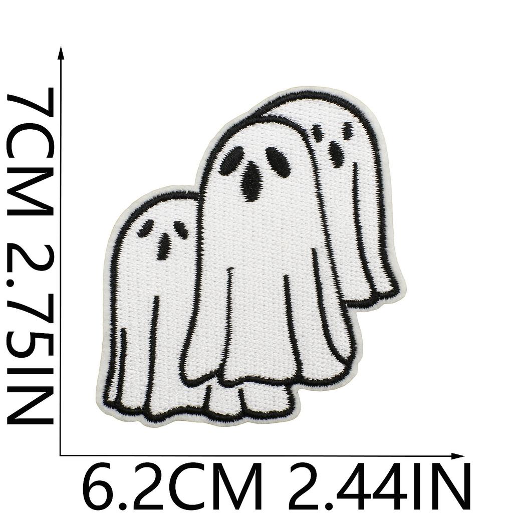 Halloween Cat Ghost Embroidery Cloth Sticker Holiday Decoration Flowers Witch Embroidery Chapter A Piao Bicycle Patch Sticker