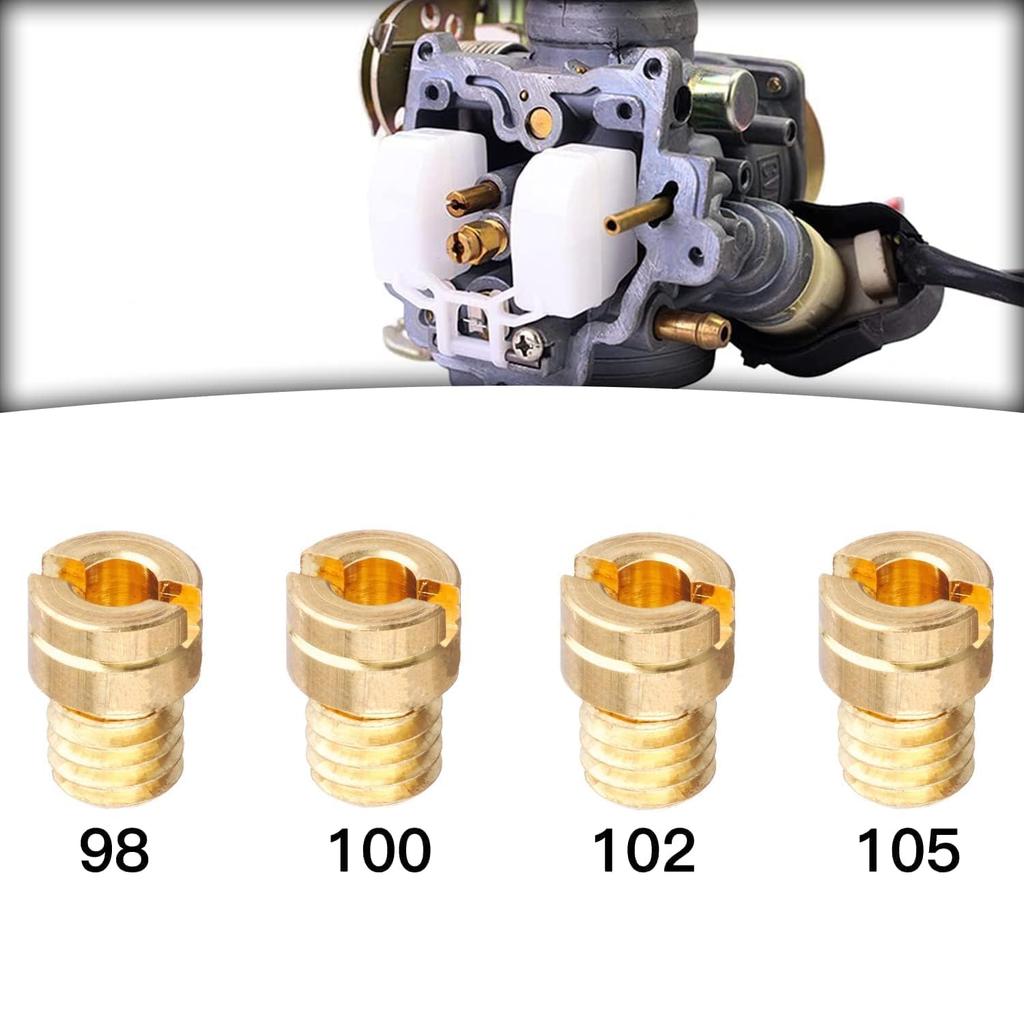 Jetsetmoto Main Jet #98#100#102#105 Keihin Round/Small (5X6.7) KEIHIN PC18/PC20/PB16/PB18/CVK20 4 Overmain Jet Set Keihin