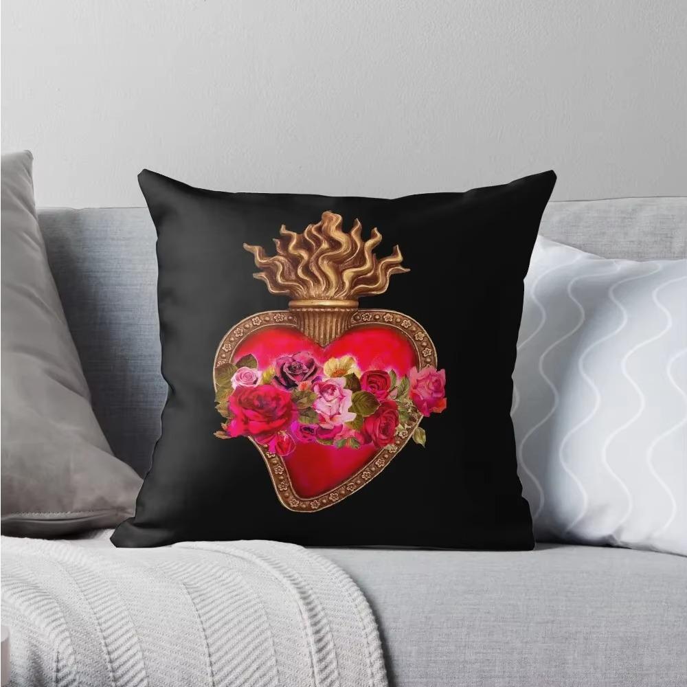 

Red Immaculate Heart - Sacred Heart Throw Pillow Cushions For Sofa Cushion Cover For Sofa Pillow Cases Decorative 66x66cm