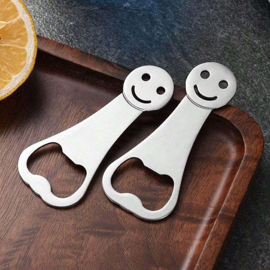 2pcs Stainless Steel Cartoon Beer Bottle Opener Beverage Bottle Opener Flat Simple Bottle Opener
