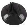 Solar Fan Hat USB Charging and Solar Powered Double Fans Wide Brim Sun Hat for Fishing Beach Black
