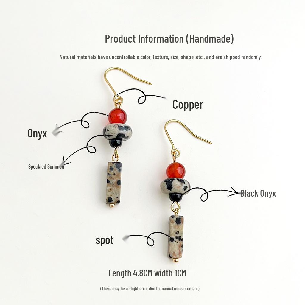 Handmade Red Agate Tassel Earrings: Retro Ethnic Style with a Chinese Vintage Flair