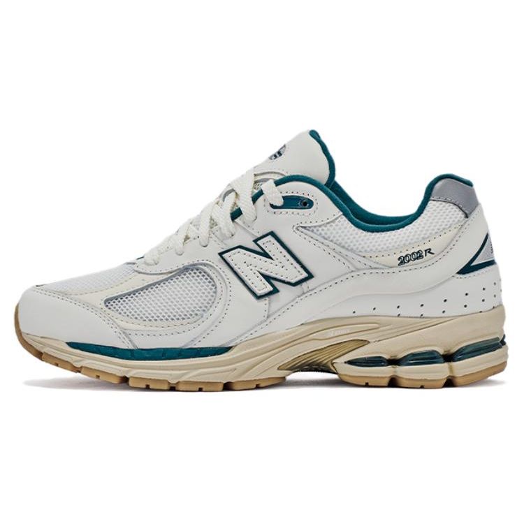 New Balance NB 2002R Retro Sports Leather Fabric Shock Absorbing Durable Low Top Running Shoes Unisex Sneaker White Green M2002RGS