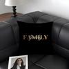 Simplicity Pattern Love Cushion Cover Natural Linen Organic Fabric Double-Sided Printing Sofa Home Decor Gift Pillow Case