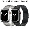 Titan Metallarmband für Apple Watch Ultra 49mm 10 9 8 7 45mm 41mm 42mm 46mm Leichtes Armband Band iWatch 6 5 4 SE Correa