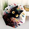 1pc Colorful Fish & Kitten Automatic Opening and Closing Umbrella - Lightweight 3-Fold Design, Suitable for Fans, Travel, Daily Use - Offici