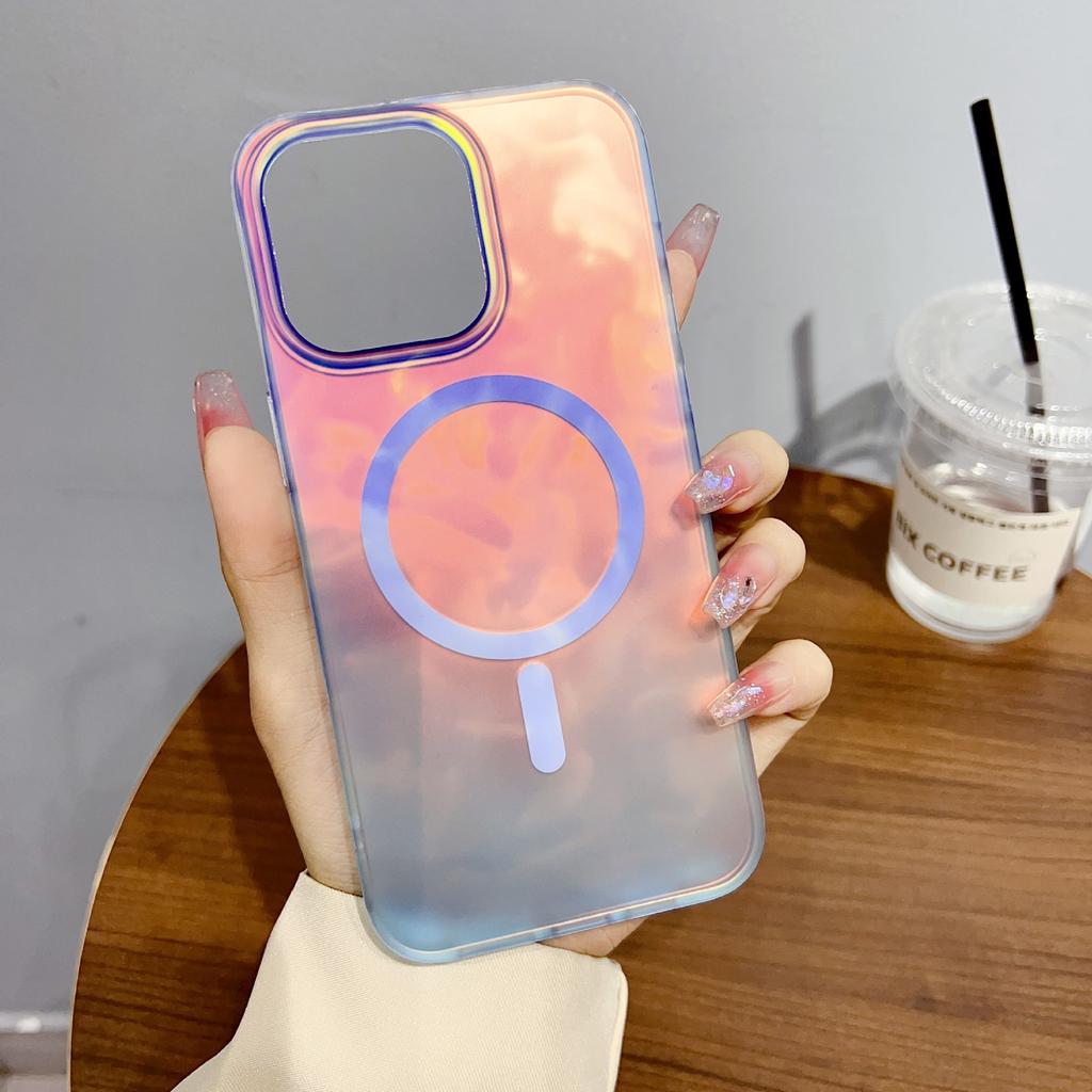For IPhone 16 PROMAX Color Changing Phone Case for Apple 14/15 Anti Drop Magnetic IMD Double Film Protective Cover
