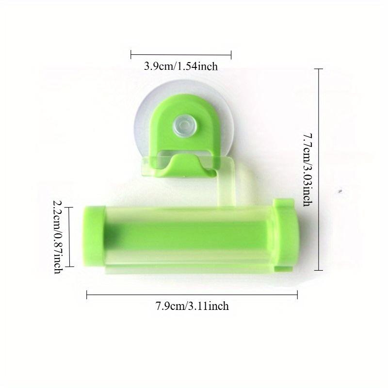 1-Pack Easy Roll Toothpaste Dispenser Suction Cup Hook Space-Saving Wall-Mounted Plastic Squeezer for Bathroom Fits All Toothpaste Tubes Holder