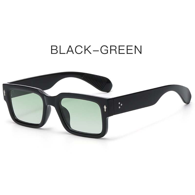 Square Rivets Men Sunglasses Women Vintage Ins Popular Punk Glasses Gradient Trending Travel Sun Glasses Shades UV400
