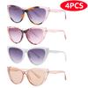 Car Sun Glasses 4 Pack Large Frame Cat Eye Sunglasses Women Men New Fashion Retro Glasses Brand Eyeglasses Unisex UV400