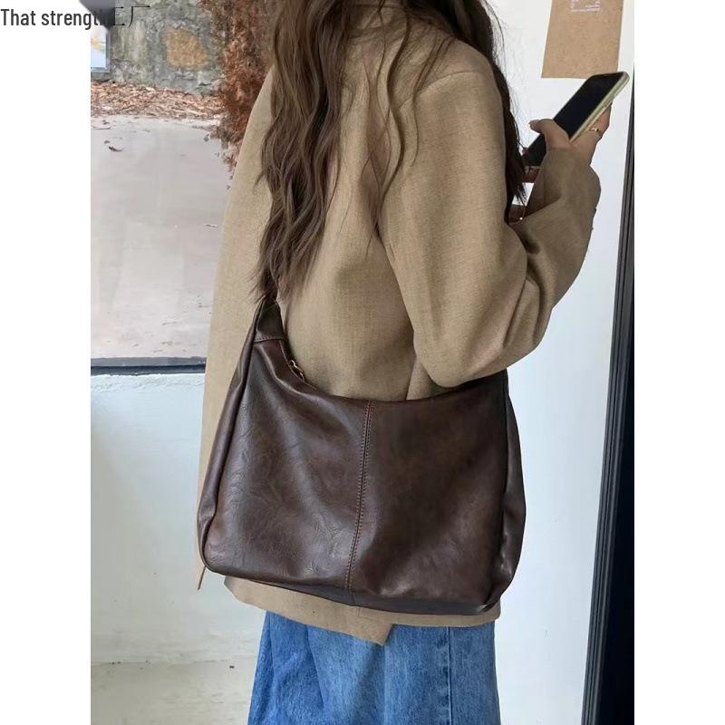 Maillard Retro Women's Crossbody Tote - Trendy, Versatile, Large Capacity Korean Style Bag