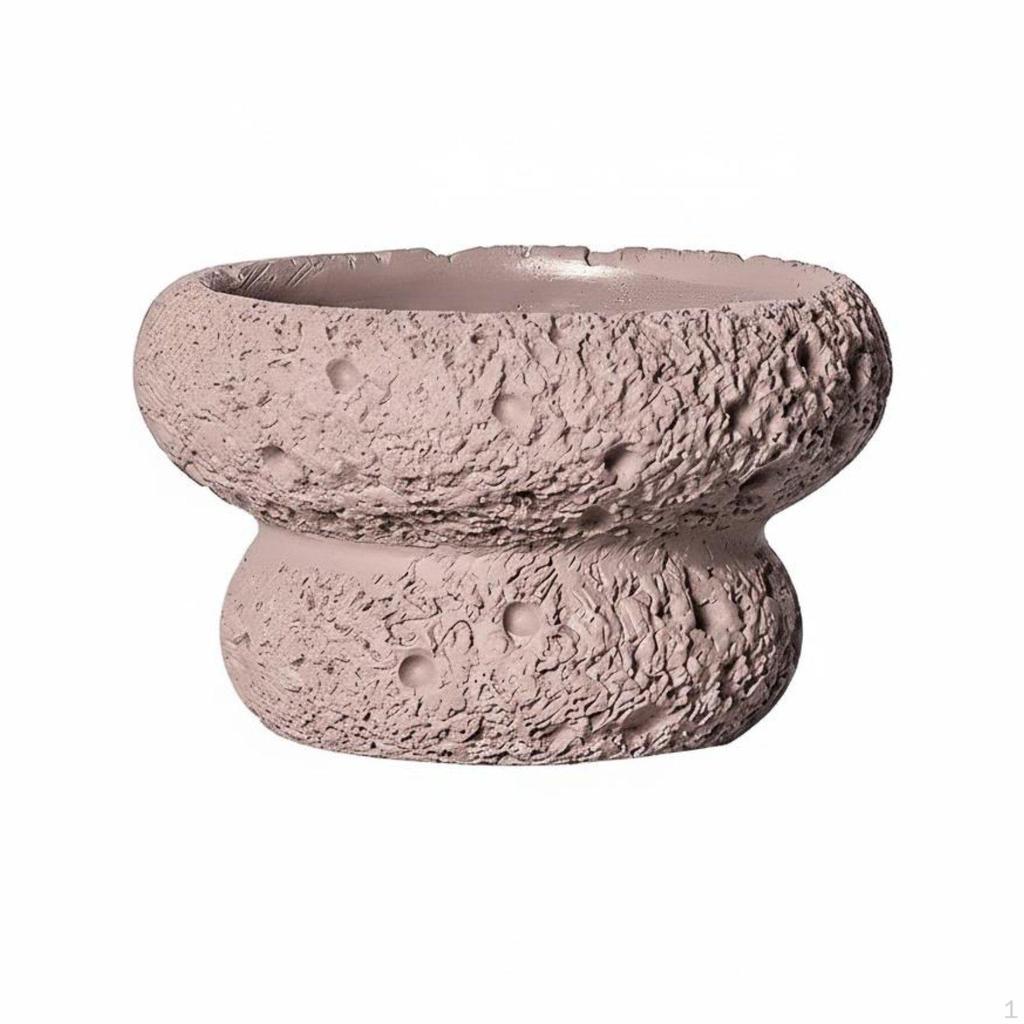 Modern Cement Candle Holder, Meteorite Design, Scented Container, Romantic Decor