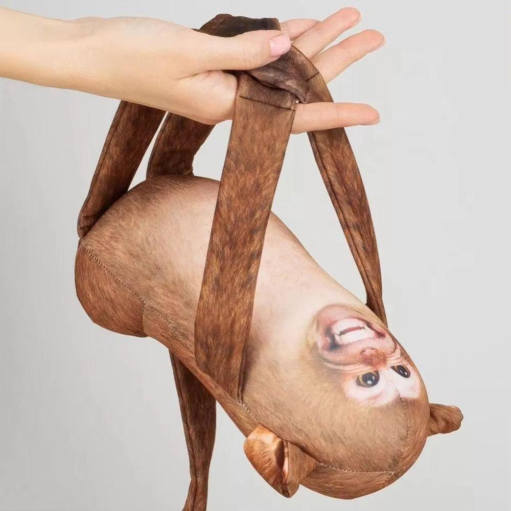 Sleeping Monkey Plush Dolls Stuffed Animal Monkey Stuffed Toys Monkey Plush Toys  Bag Accessories