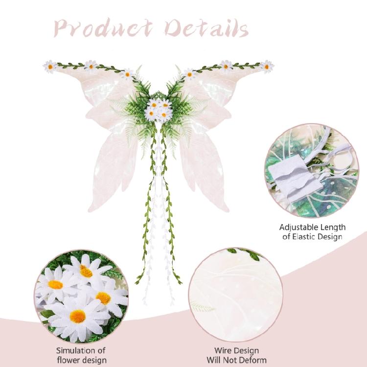 Fairys Wing Angel Wing Butterfly Wing Woodland Elf Wing Renaissances Halloween Costume Accessories Cosplay Dressing Up