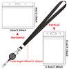 5pcs ID Badge Holder with Lanyard Waterproof Clear Vertical ID Card Protector for Office, Nurse, Teacher, Student & Conference