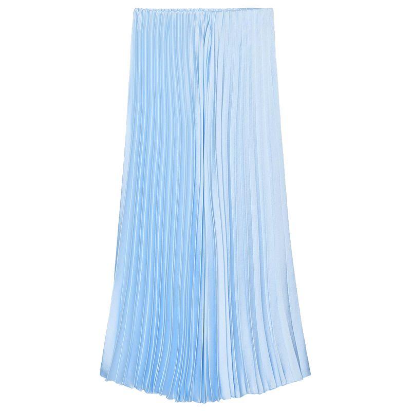Zaprha 2025 New Arrival Pleated High Waist Elegant Simple and Fashionable Midi Skirt Skirt Long Drape 5029102