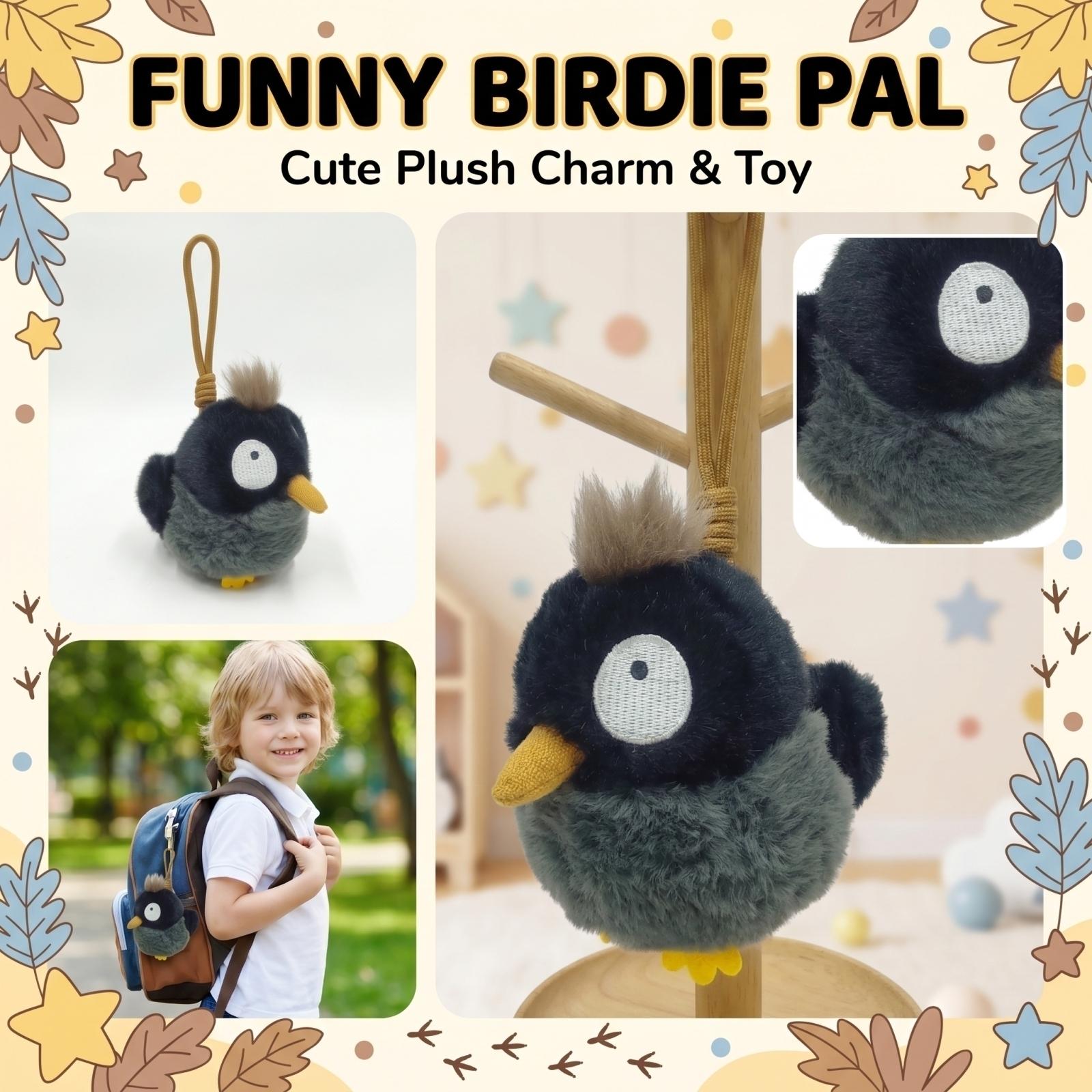 

Fun Little Bird Ornament Plush Pendant Cute Bages Bird Doll Hanging Decoration Children s Toy One Size