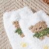 White Dressed Bear and Paw Pad Sleeping Socks[5~9(US) 2.5~6.5(UK)36~40(EU)]