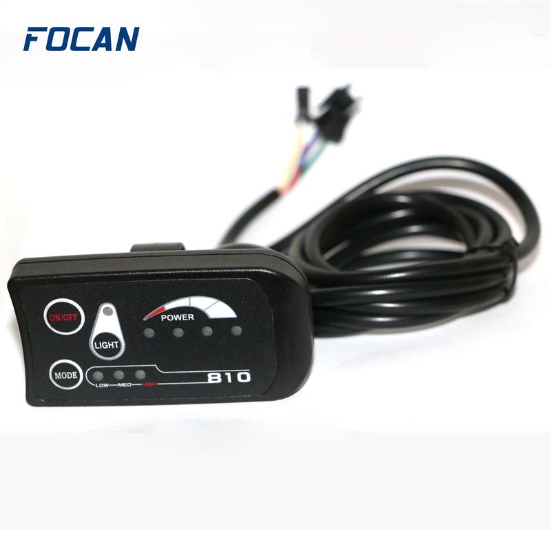 

FOCAN Electric Bicycle Display 24V 36V 48V 810 Ebike Intelligent Control Panel LED Display meter 24V