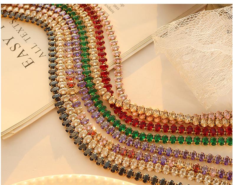 Elegant Noble Lady Necklace and Bracelet Set with Zircon Accents