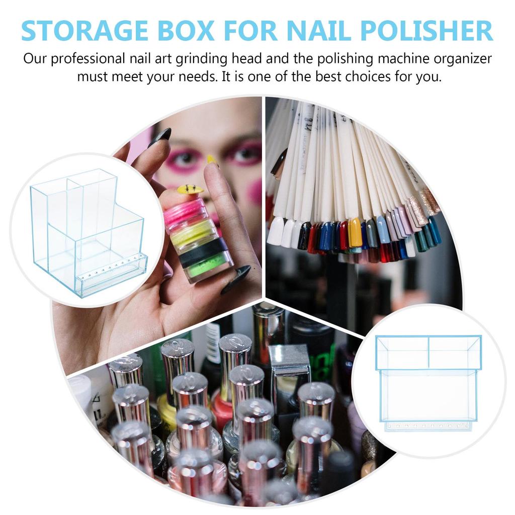 1Pcs Nail Polishing Machine Holder Grinding Head Storage Rack Nail Art Organizer Manicure Polisher Display Stand Salon Tool
