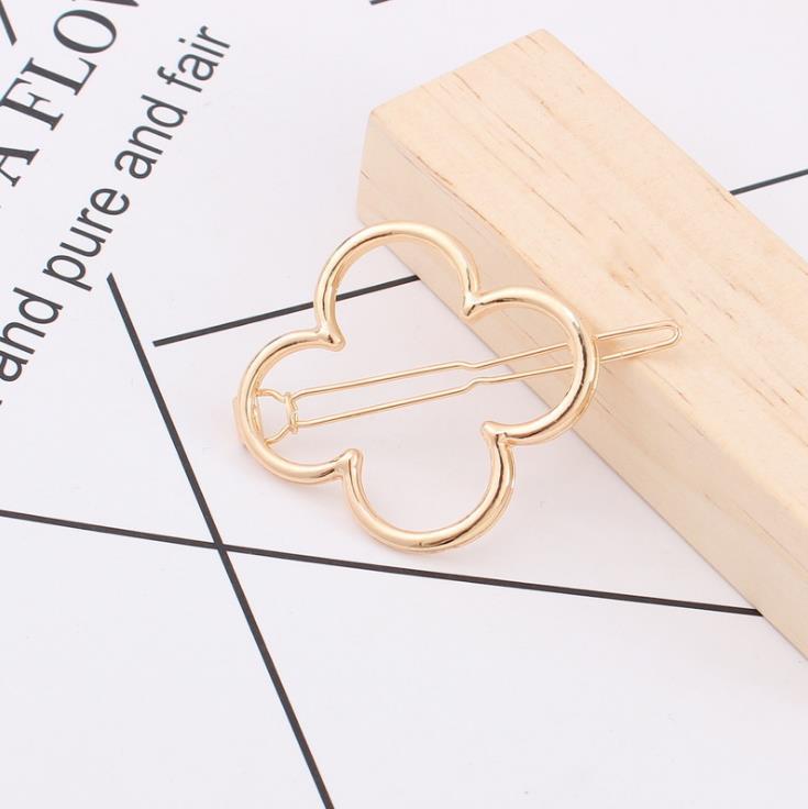 A028 Triangle Moon Circle Geometric Hair Clip - European & American Style Hair Accessories