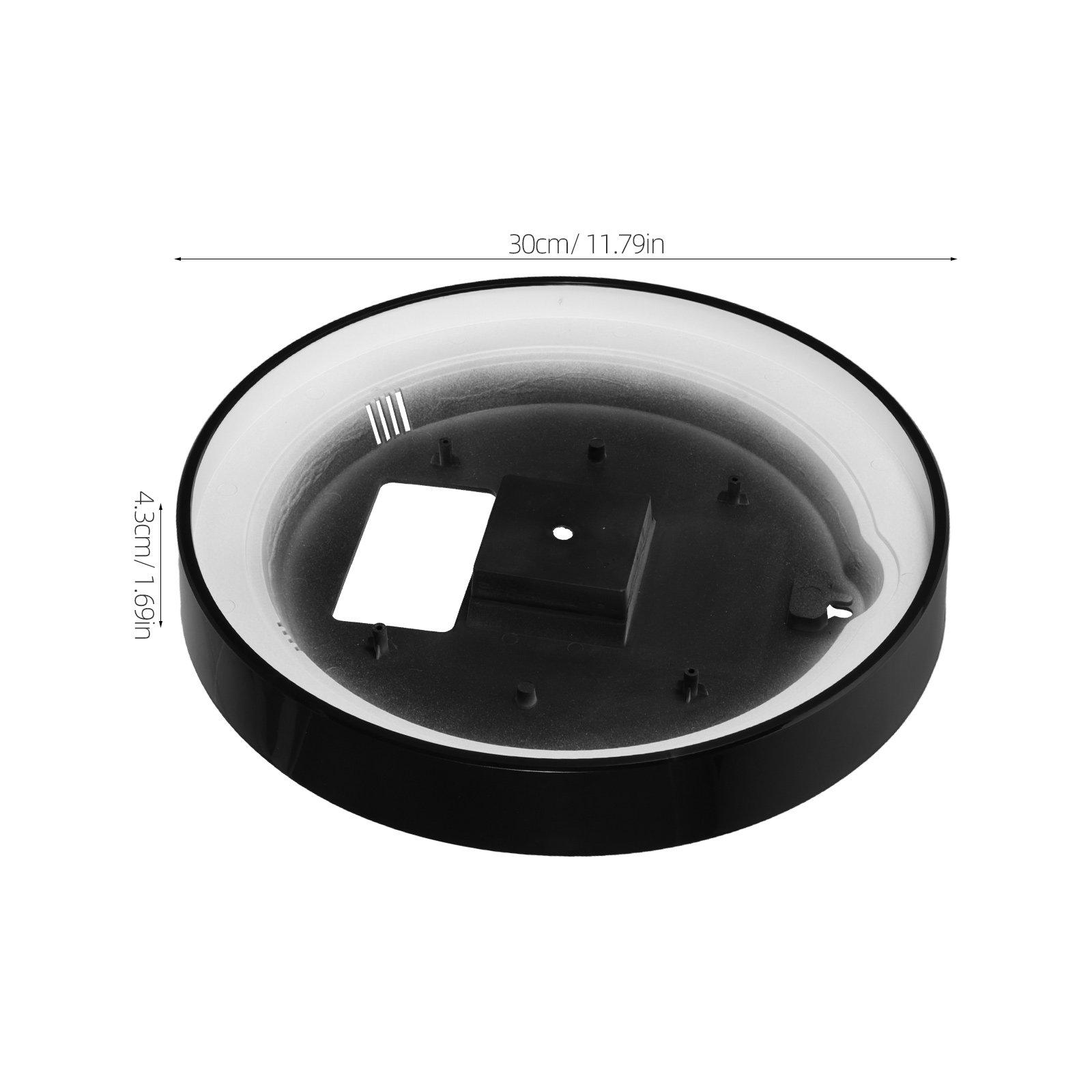 

Wall Clock Back Shell Cover 12 Inch Round Wall Clock Back Panel Frame Timekeeping Accessories for Home Or Office Repair, White чёрный