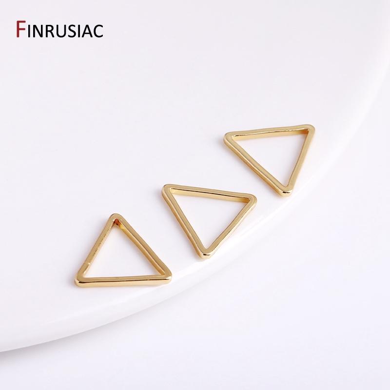 14K Gold Plated Brass Star/Pentagram/Square/Round Connector For Jewelry Making Supplies Earrings Making Accessories Wholesale