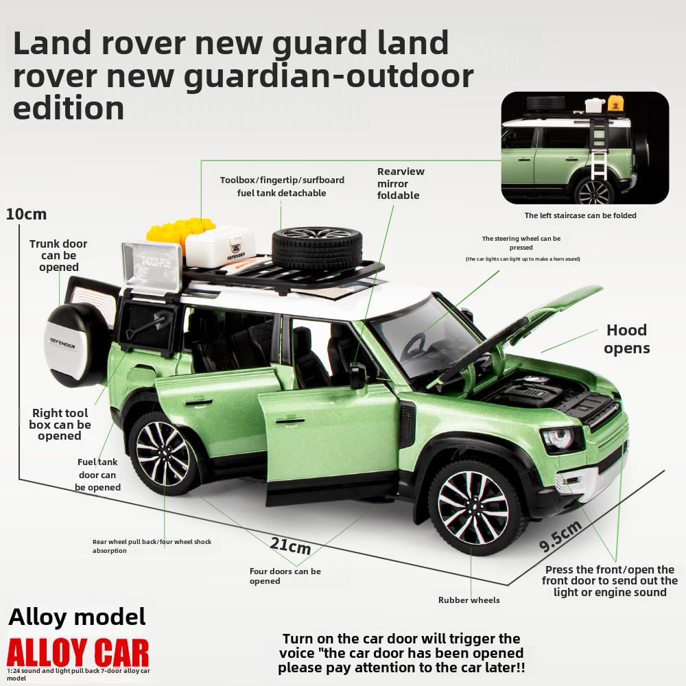 1/24 New 2022 Land Rover Defender SUV Alloy Car Model Diecast Metal Off-road Vehicles Model Simulation Collection Kids Gifts Toy