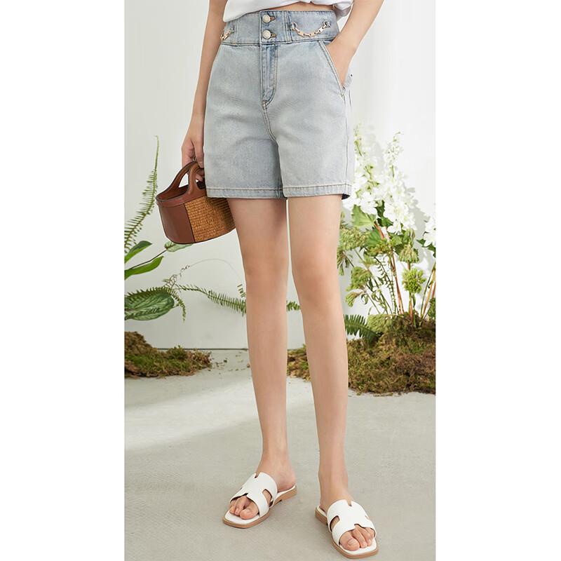 

Women s High-Waist Wide-Leg Denim Shorts S