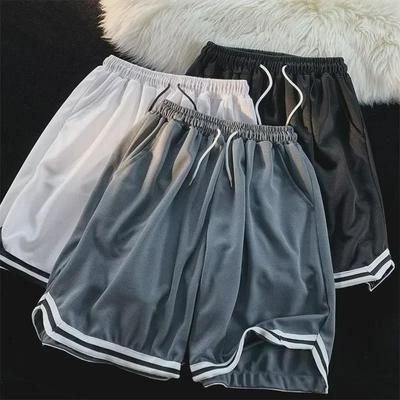 Trendy Loose Ice Silk Quick-Dry Basketball Running Fitness Shorts für Herren