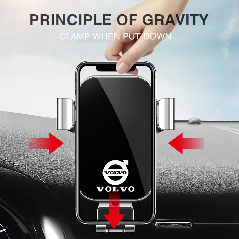 Car Phone Holder Stand Mobile Smartphone Air Vent Gravity Car Mount For Volvo Xc60 Xc90 V40 V60 S60 V50 V90 S80 C40 XC40 V70 C30